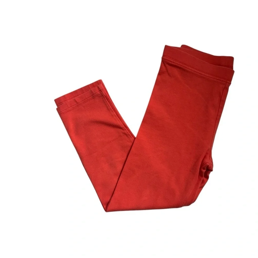 GAP Kids Girls Solid Orange Leggings-Size 4